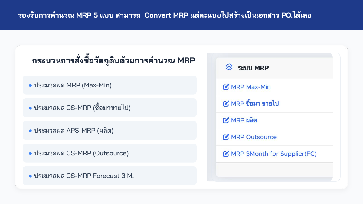 MRP 5 Models